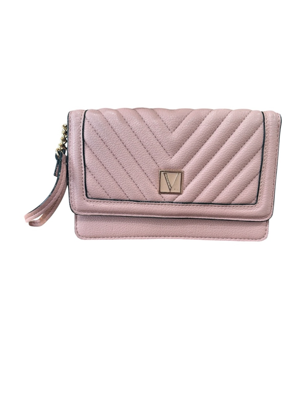 Victoria Secret Quilted Pink Wristlet Clutch. Used once